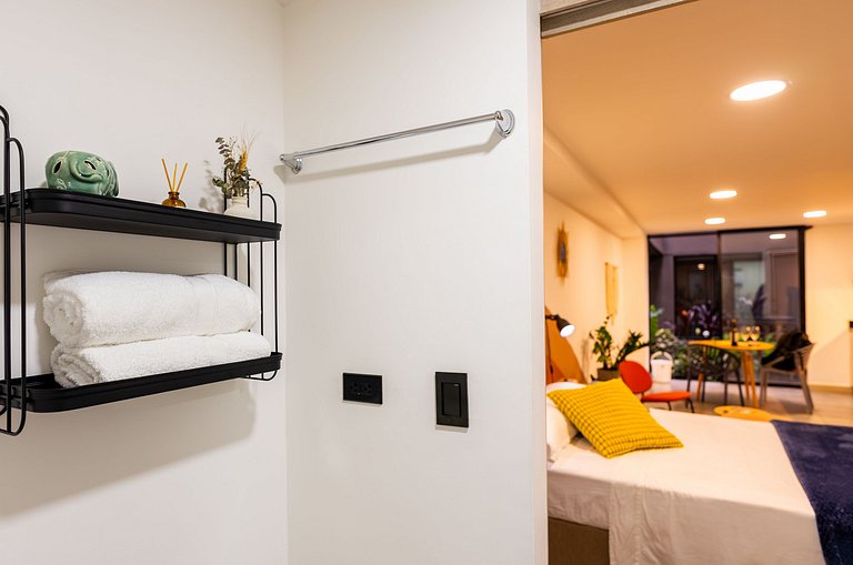 Loft con 2 camas y vista al jardín