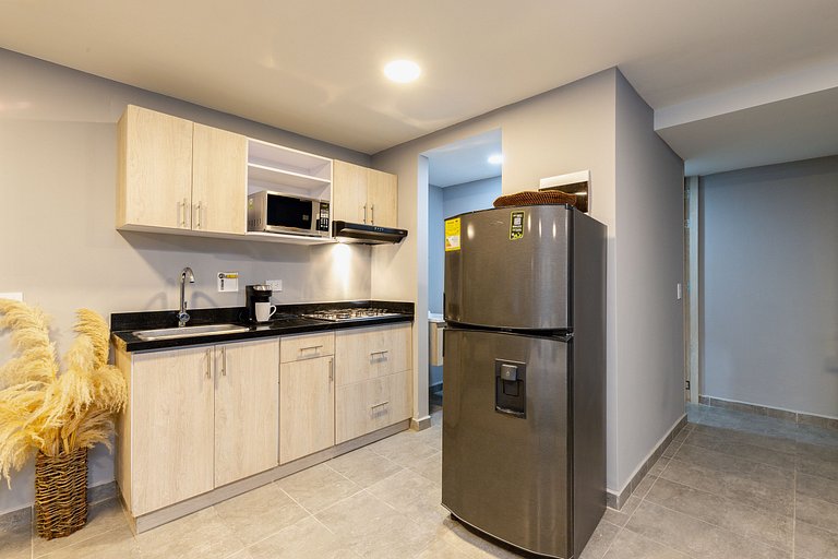 Loft con vista al jardín para descanso natural