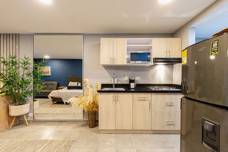 Loft con vista al jardín para descanso natural