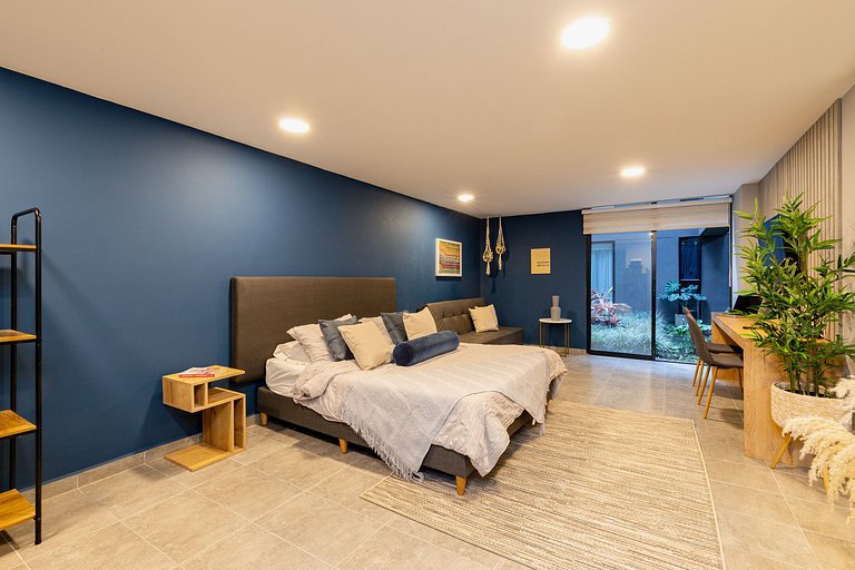 Loft con vista al jardín para descanso natural