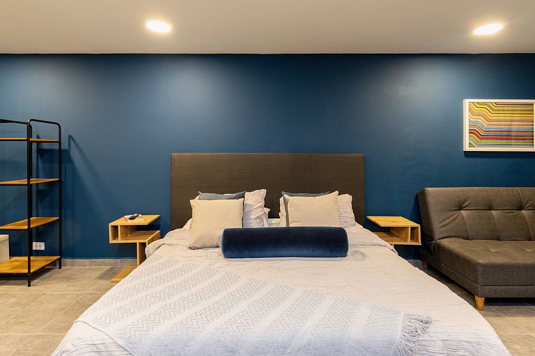 Loft con vista al jardín para descanso natural