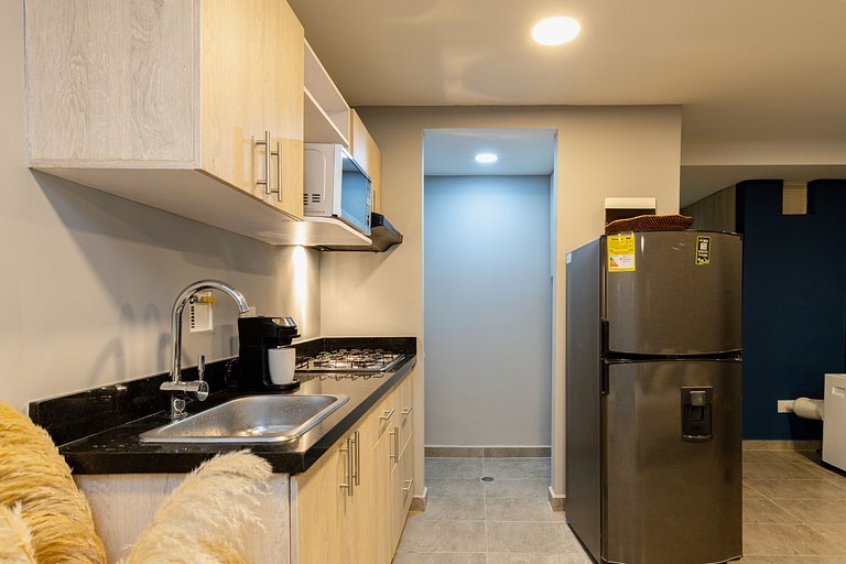 Loft con vista al jardín para descanso natural