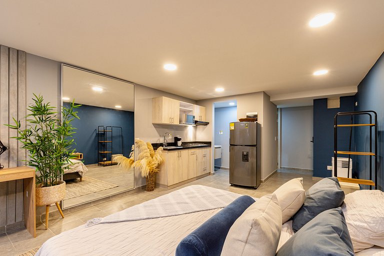 Loft con vista al jardín para descanso natural