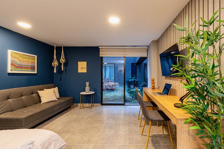 Loft con vista al jardín para descanso natural