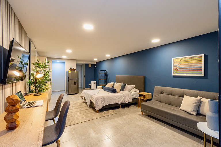 Loft con vista al jardín para descanso natural