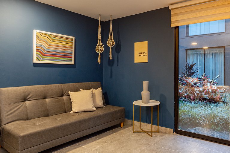 Loft con vista al jardín para descanso natural