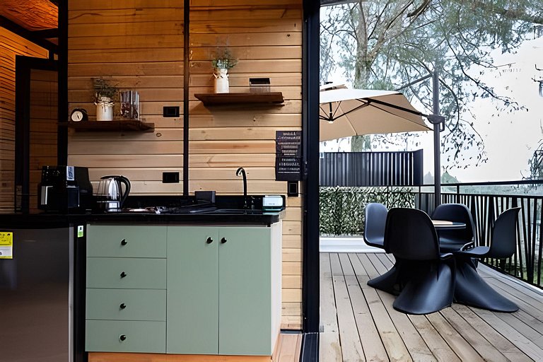 Cabaña elevada en el bosque | Jacuzzi | Represa