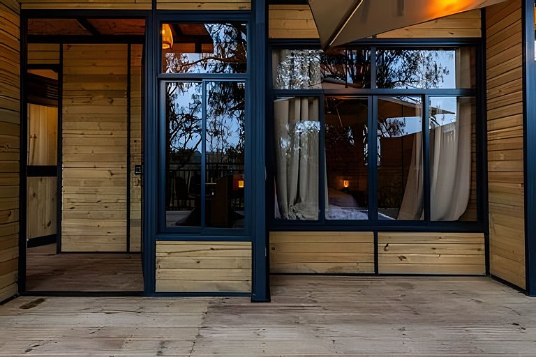 Cabaña elevada en el bosque | Jacuzzi | Represa