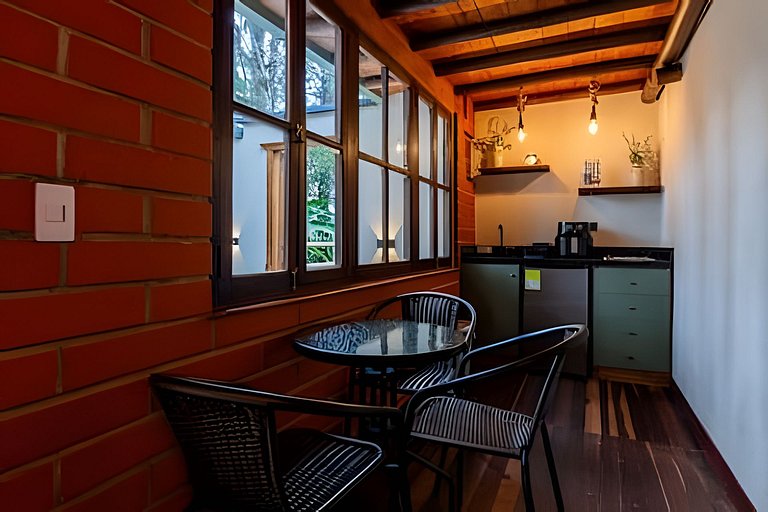 Cabaña con habitación privada y cocina
