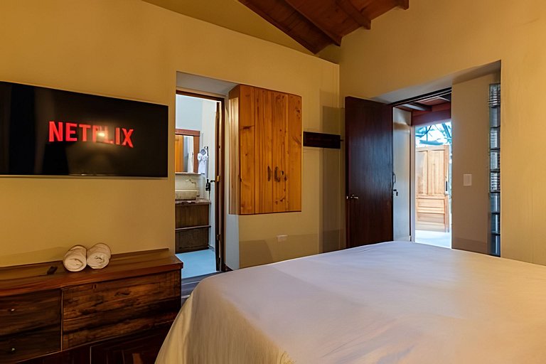 Cabaña con habitación privada y cocina